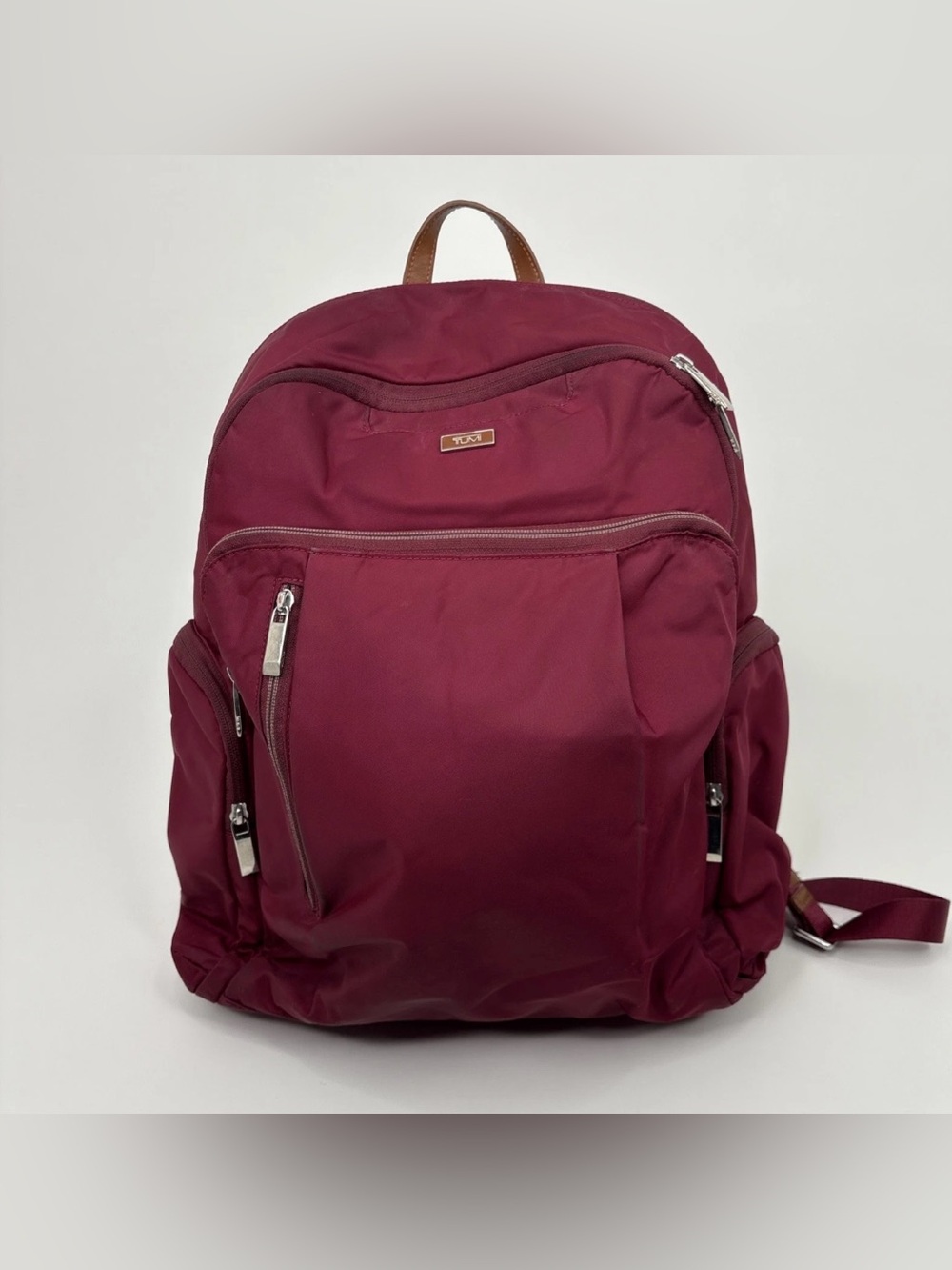 TUMI Voyageur Burgundy Simple Backpack Rucksack